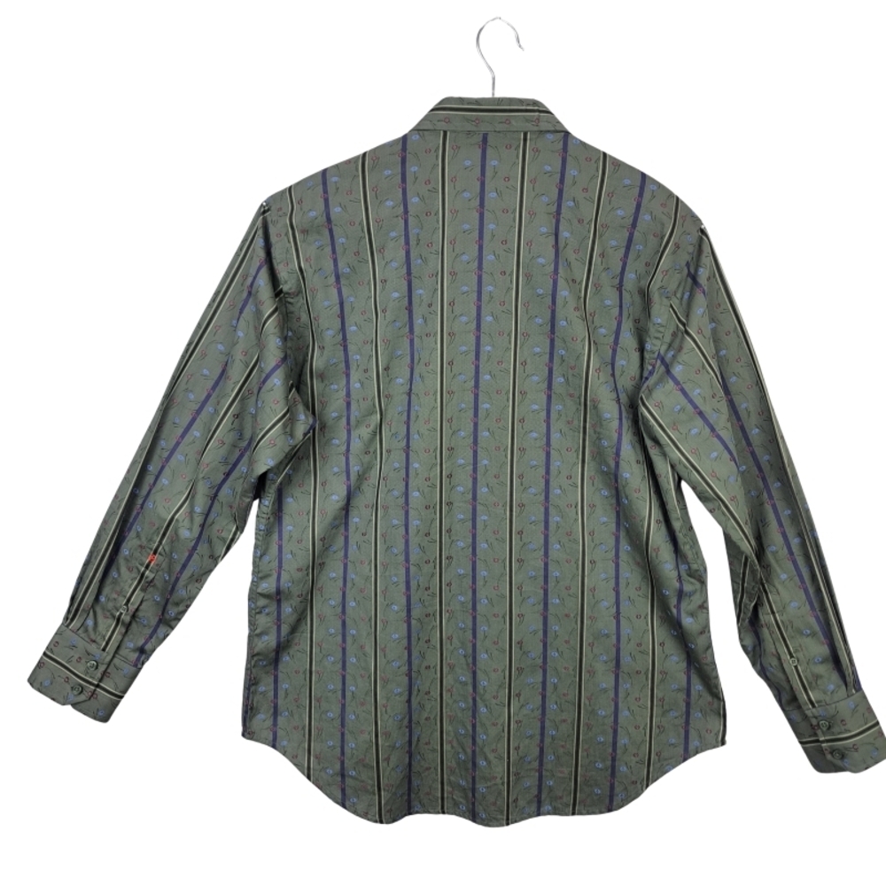 Robert Graham Men's L Long Sleeve Button-Up Shirt W/ Silk Trim & Placket - Picture 3 of 9